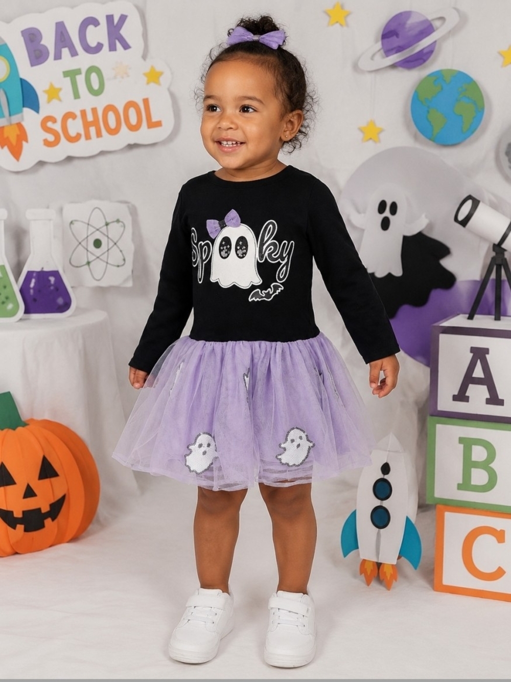 👻✨ Spooky Halloween Dress – Toddler Girl Size 3T ✨👻